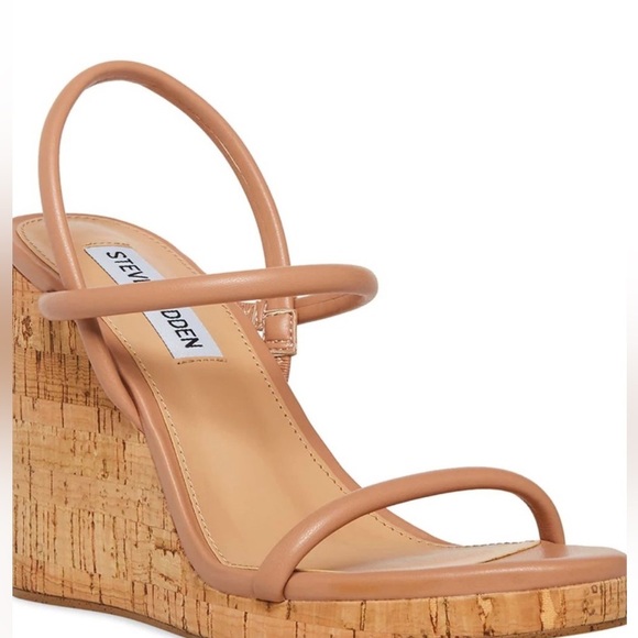 Steve Madden MORGAN TAN Strappy
Platform Wedge Sandals size 6M - Picture 1 of 7